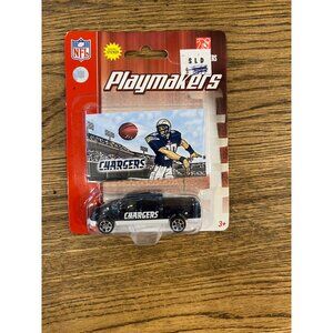 NFL Chargers Playmakers Dodge Charger Toy Car & Card Set By Upper Deck